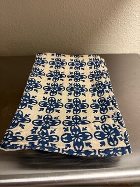 Blue Patterned Cotton Napkins - Set of 2 NWOT